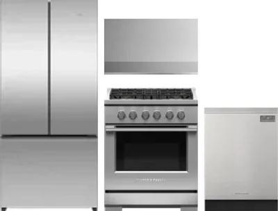 4 Piece Package Includes Refrigerator, Range, Hood And Dishwasher